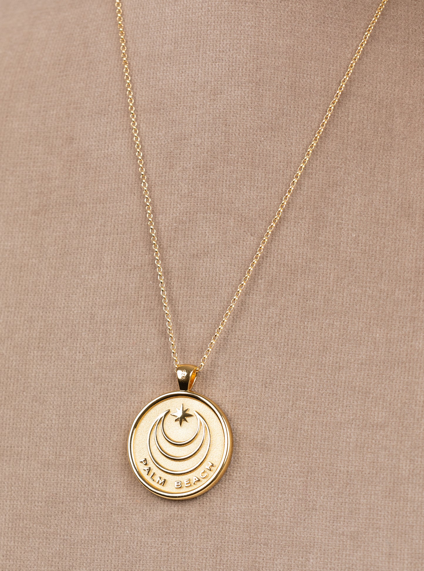 Palm Beach Coin Pendant Necklace by Jane Win