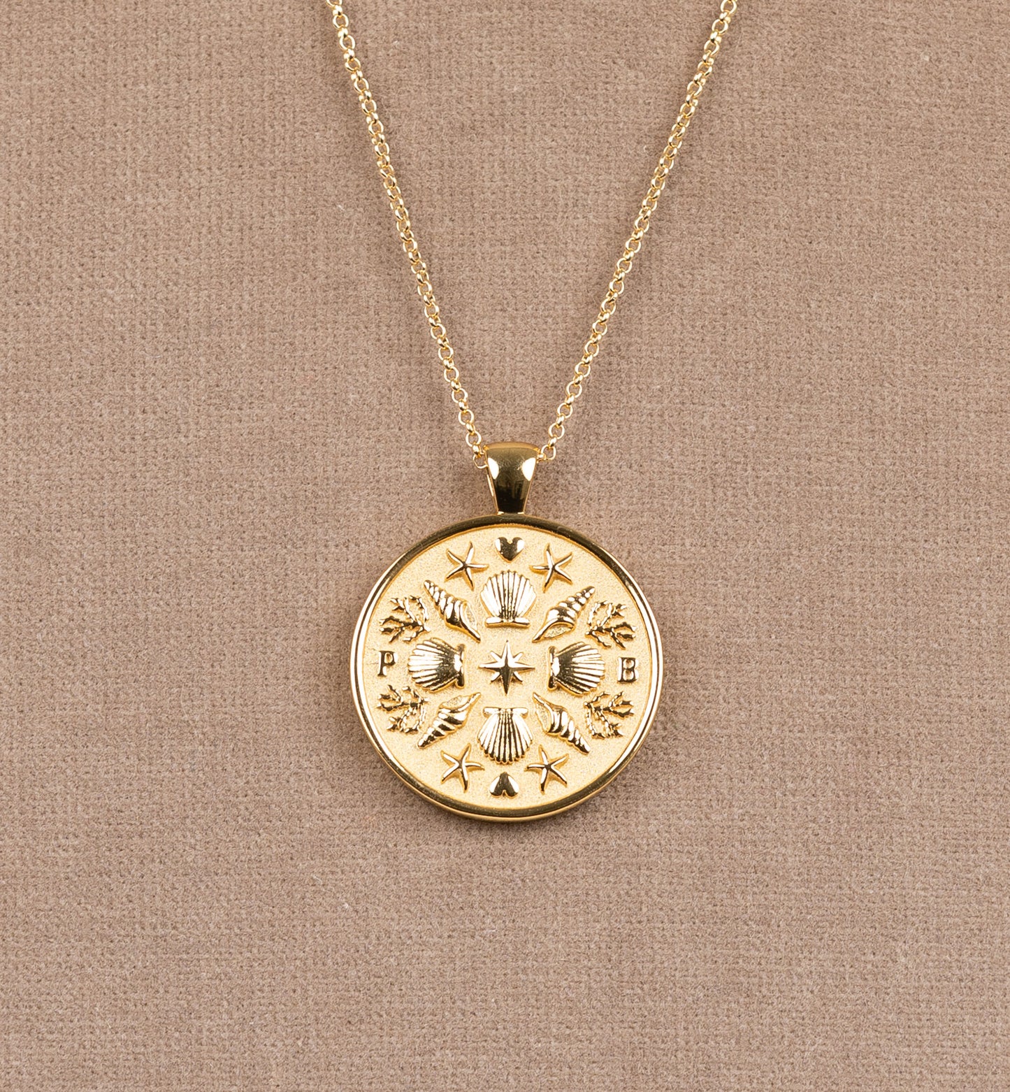 Palm Beach Coin Pendant Necklace by Jane Win