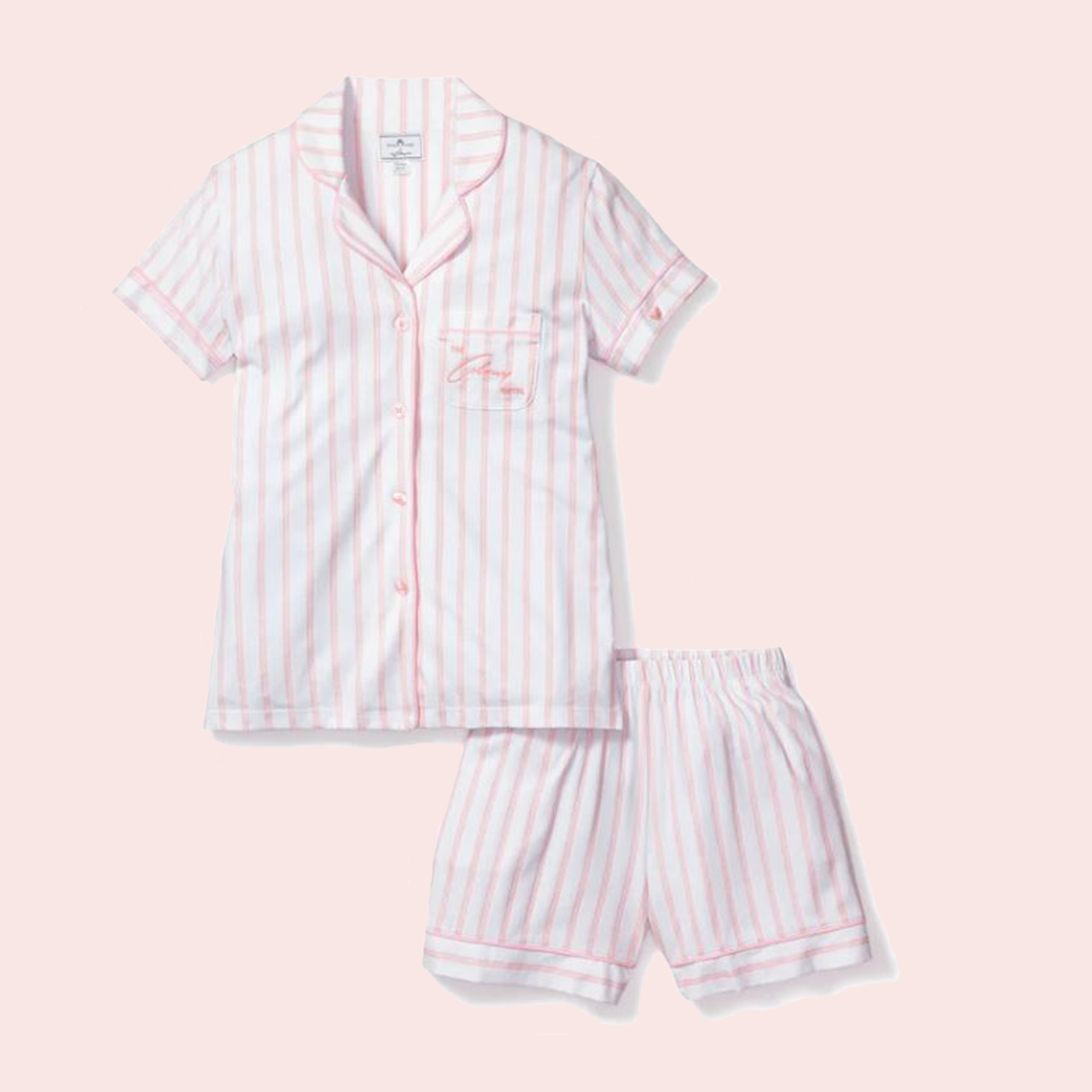 Colony X Petite Plume Women's Pima Cotton Stripe Short Set