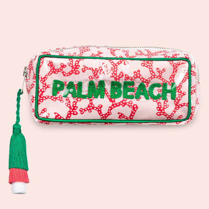 Beth Ladd Coral Block Print Pouches
