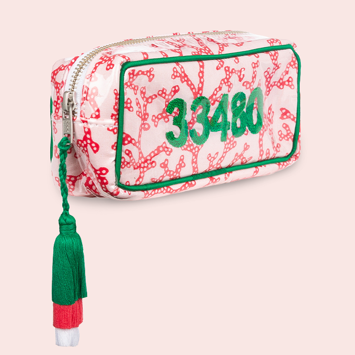 Beth Ladd Coral Block Print Pouches