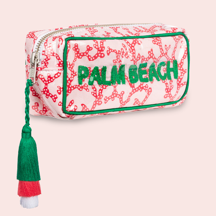 Beth Ladd Coral Block Print Pouches