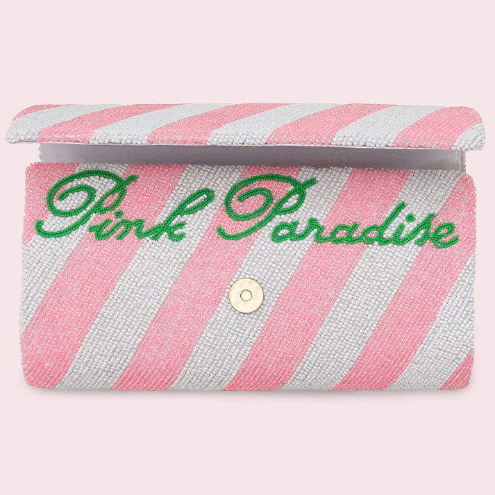 Colony Pink Paradise Beaded Clutch