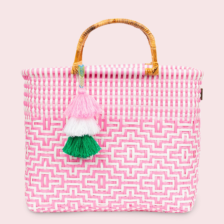 Squeeze de Citron Pink Paradise Bamboo Tote