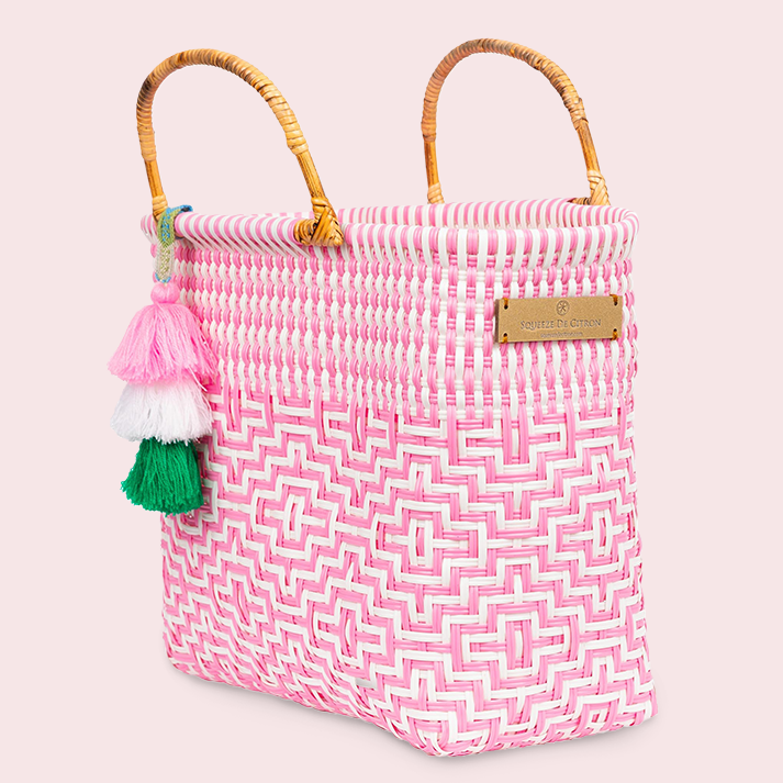 Squeeze de Citron Pink Paradise Bamboo Tote