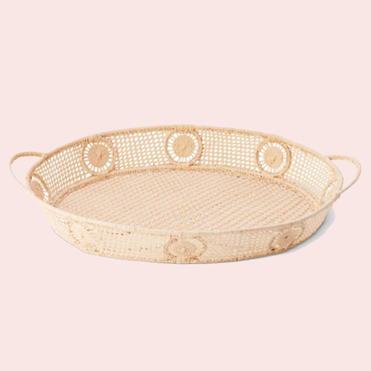 Raffia Round Tray by Aerin