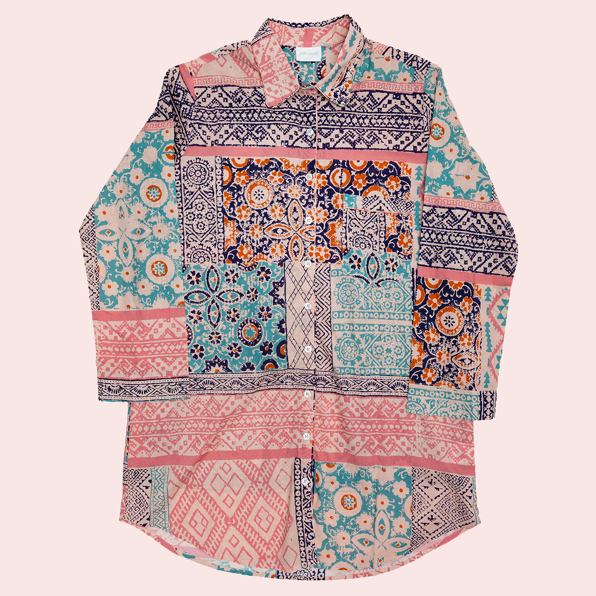 Julia Amory Rose Kilim Patchwork Husband Shirt
