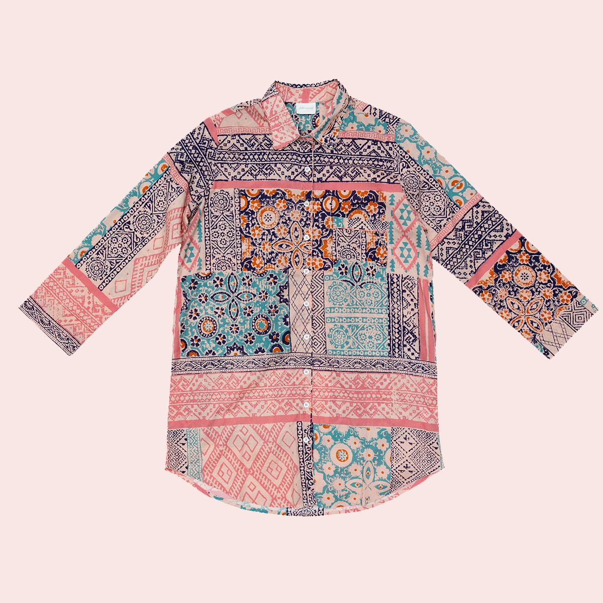 Julia Amory Rose Kilim Patchwork Husband Shirt