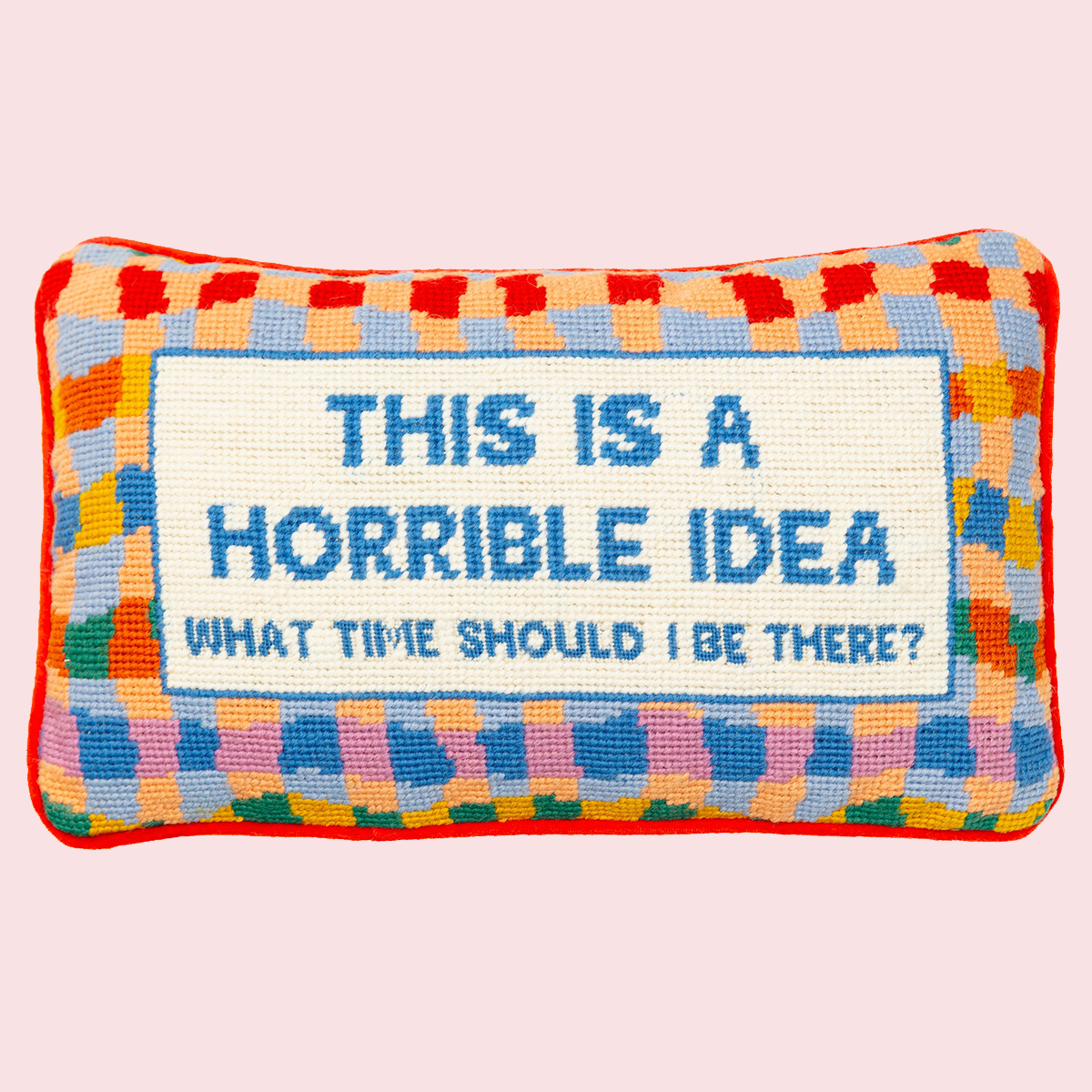 Needlepoint Pillow Horrible Idea