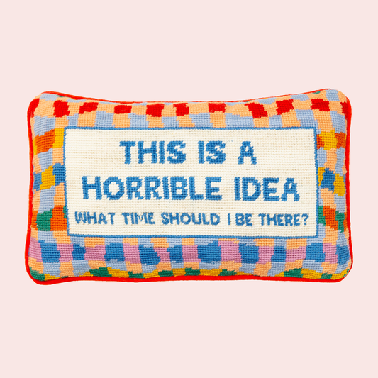 Needlepoint Pillow Horrible Idea