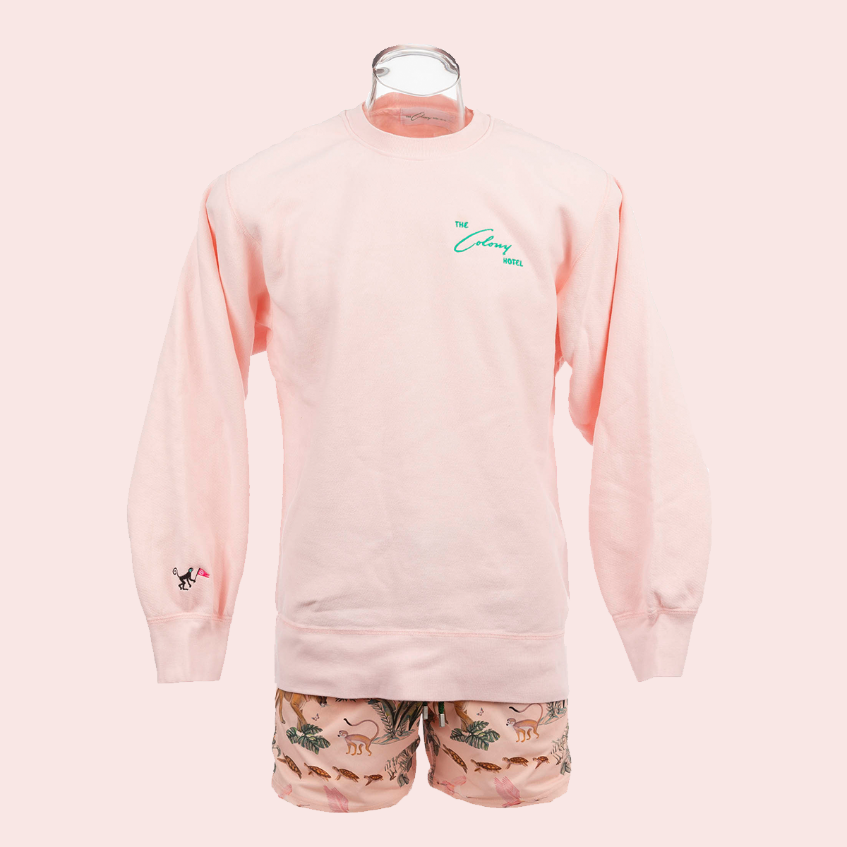 Colony Classic Embroidered Crew Sweatshirt - Adult Pink