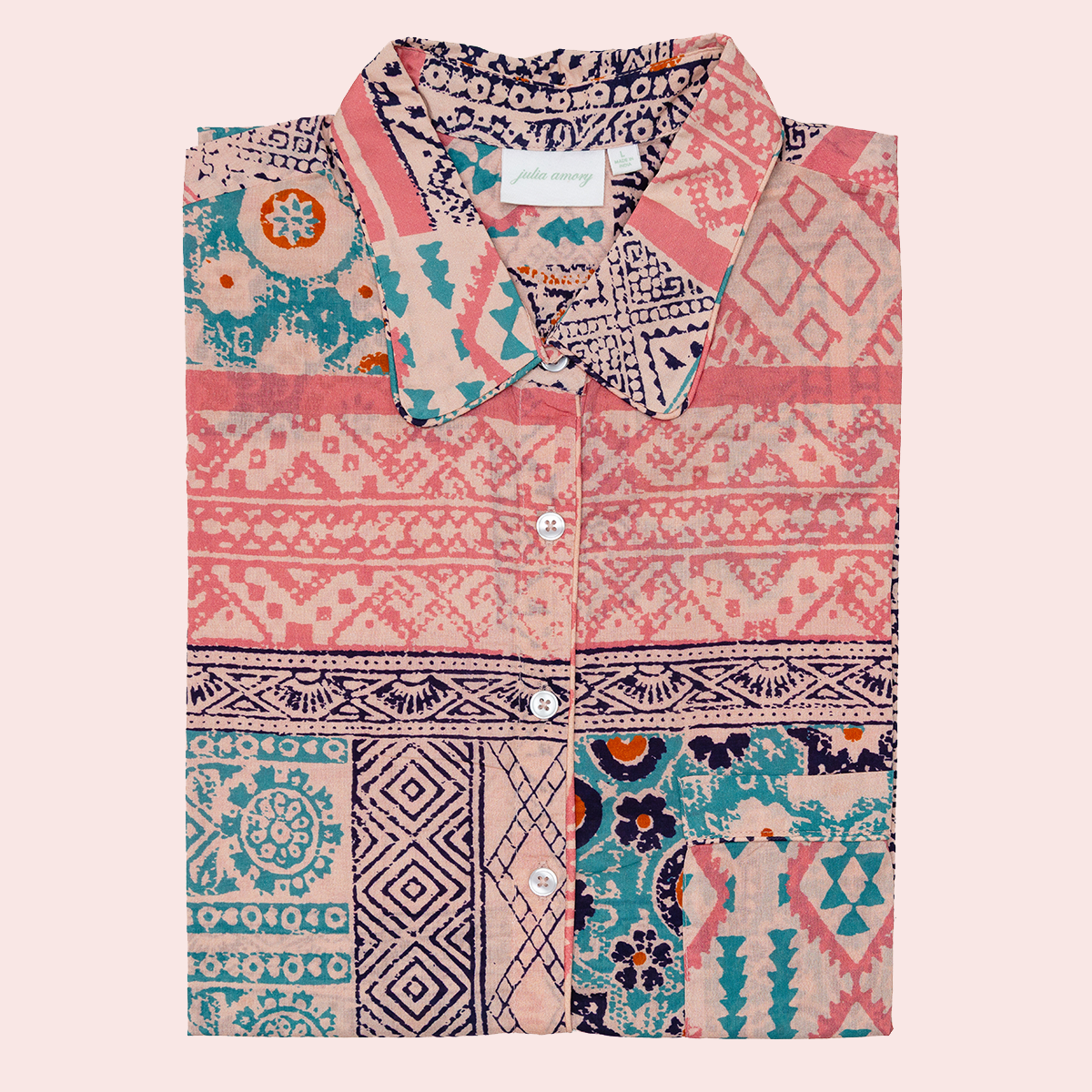 Julia Amory Rose Kilim Patchwork Husband Shirt