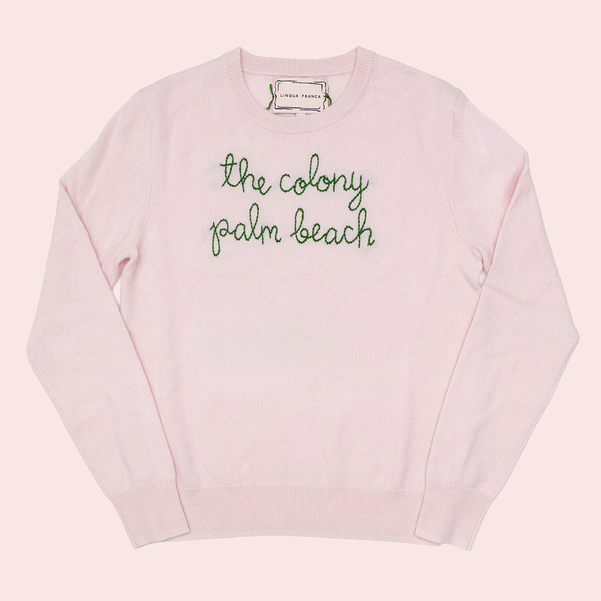 Colony X Lingua Franca "the colony palm beach" Cashmere Sweater