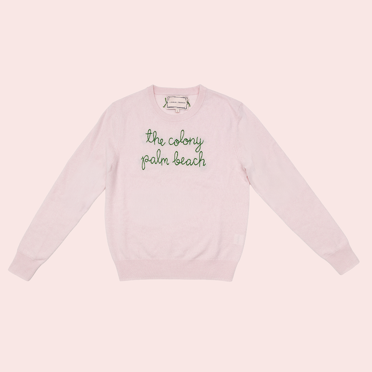 Colony X Lingua Franca "the colony palm beach" Cashmere Sweater