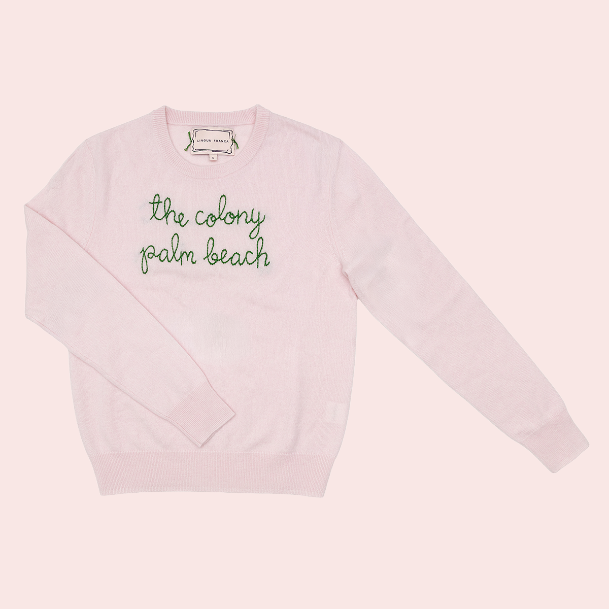 Colony X Lingua Franca "the colony palm beach" Cashmere Sweater