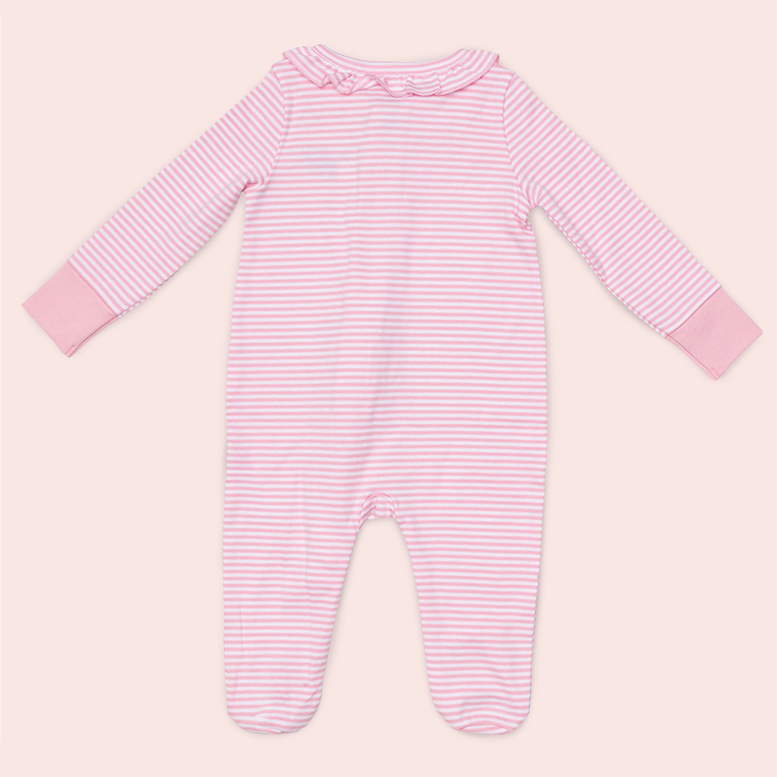 Colony X Petite Plume Snug Fit Pima Striped Footie Romper