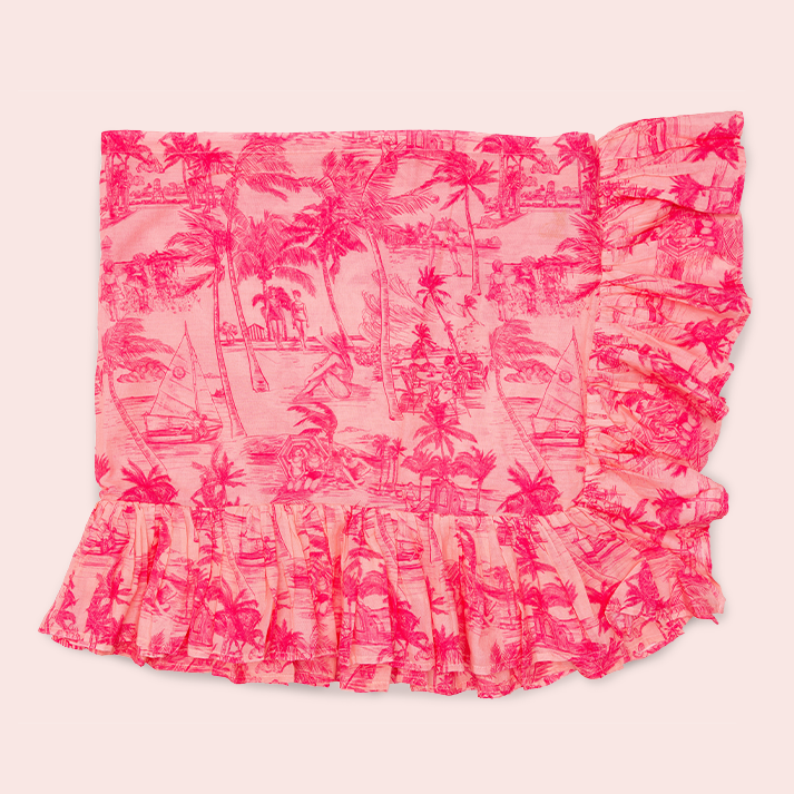 Colony X Coniglio Palm Beach Mini Ruffle Pareo