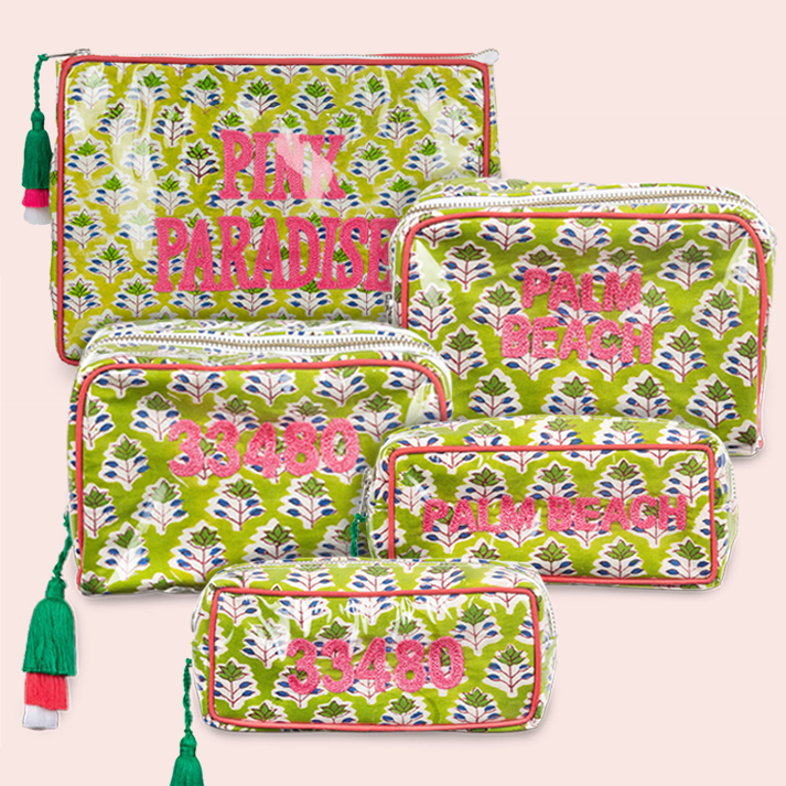 Beth Ladd Block Print Vinyl Pouches