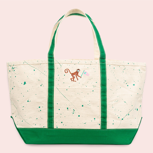 Splatter Paint Johnnie Brown Tote