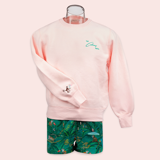 Colony Classic Embroidered Crew Sweatshirt - Adult Pink