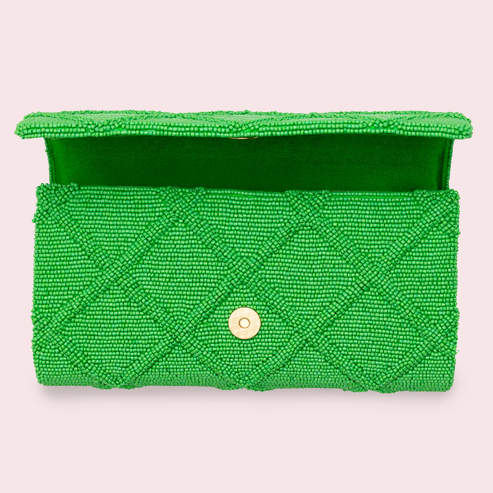 Lattice Beaded Clutch