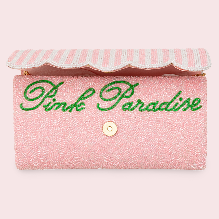 Colony Beaded Scalloped Clutch