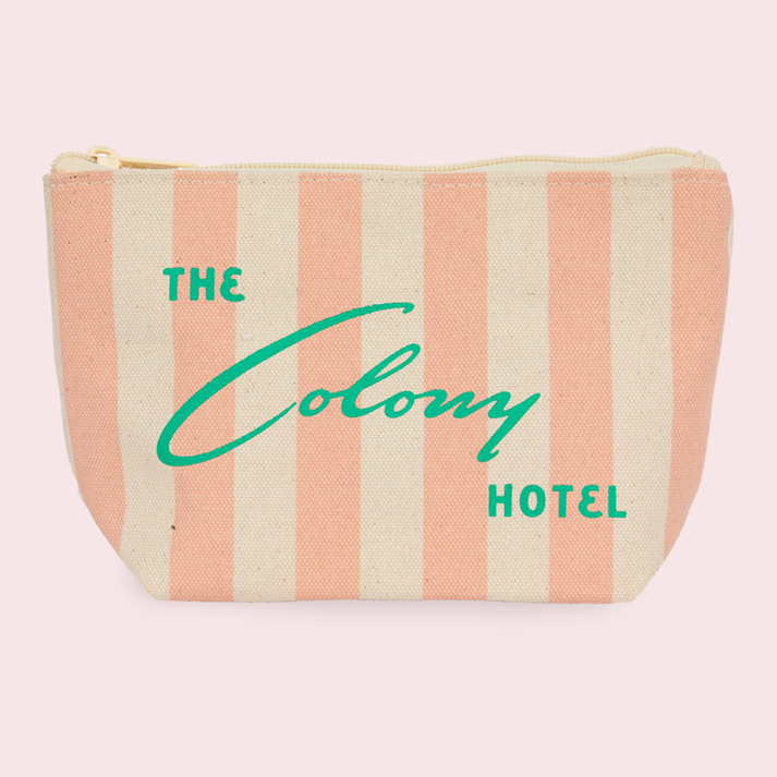 Colony Striped Canvas Pouch