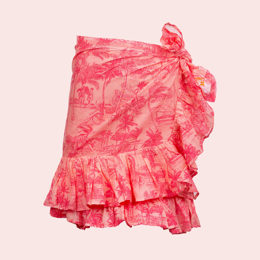 Colony X Coniglio Palm Beach Mini Ruffle Pareo
